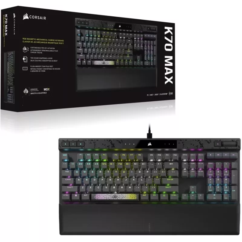 Tastiera gaming Corsair K70 MAX USB tedesca nera