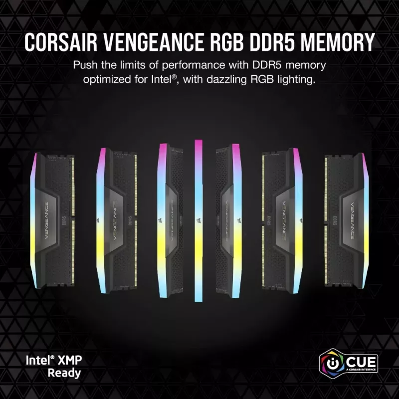 DIMM 48 GB DDR5-6400 (2x 24 GB) Dual-Kit (nero, CMK48GX5M2B6400C36, Vengeance, INTEL XMP)