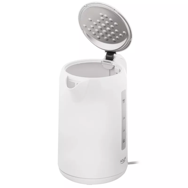 Bollitore Adler | AD 1386 | Elettrico | 1850 W | 2,2 L | Plastica | Base rotante 360° | Bianco