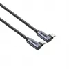 Cavo USB-C Unitek C14147ABK01-1M, 1 m, connettori angolari 90°, USB PD 3.0 100W, dati 480 Mbit/s, nero