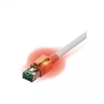 Easylan CS1OWADAD0020 cavo di rete RJ45, cavo patch CAT 6a S/FTP 2 m bianco con LED 1 pz.