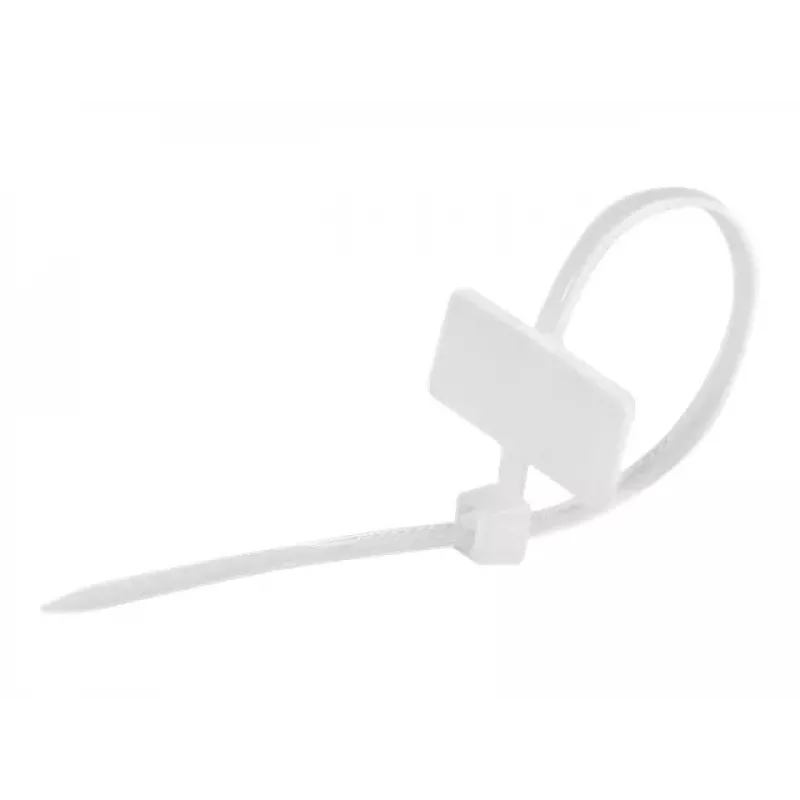 Fascette con etichetta (orizzontale) - lunghezza 100 mm - larghezza 2,5 mm