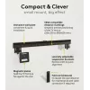 Supporto TV da parete fisso WENTRONIC Goobay Ultraslim 70822 XL nero per schermi piatti