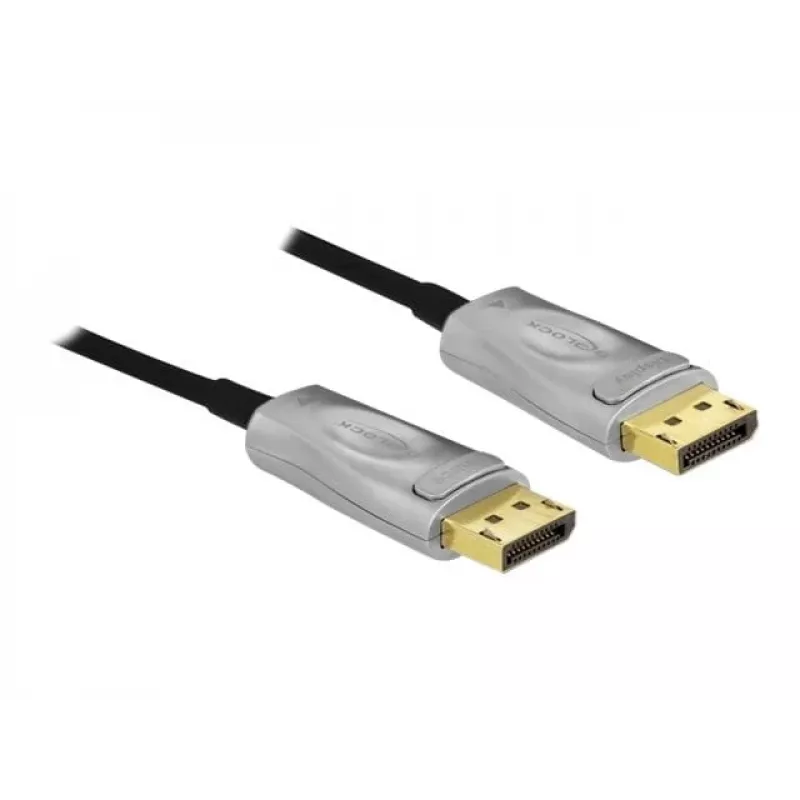 DeLOCK - Cavo DisplayPort - DisplayPort (M) a DisplayPort (M) - DisplayPort 1,4 - 15,0 m - Supporta 8K UHD (7680 x 4320) - nero (85886)