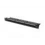 PATCH PANEL 24 PORTE 1U 19 CAT.6A UTP CON ORGANIZZATORE CAVI NERO LANBERG