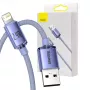 Cavo Baseus Crystal Shine USB a Lightning, 2,4A, 2m (viola)