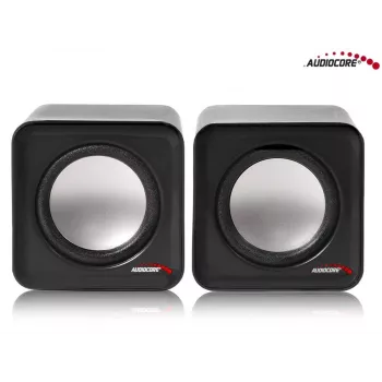 Diffusore PC a 2 vie Audiocore AC870 B — 3 W RMS, alimentazione USB con filo, ingresso 3,5 mm, 2.0 canali