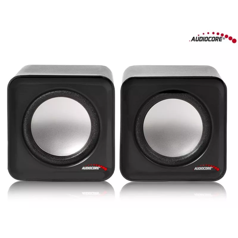 Diffusore PC a 2 vie Audiocore AC870 B — 3 W RMS, alimentazione USB con filo, ingresso 3,5 mm, 2.0 canali