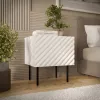 Comodino Cama LUCCA comodino 2 pz. 47x40x52 cm bianco MDF/truciolare