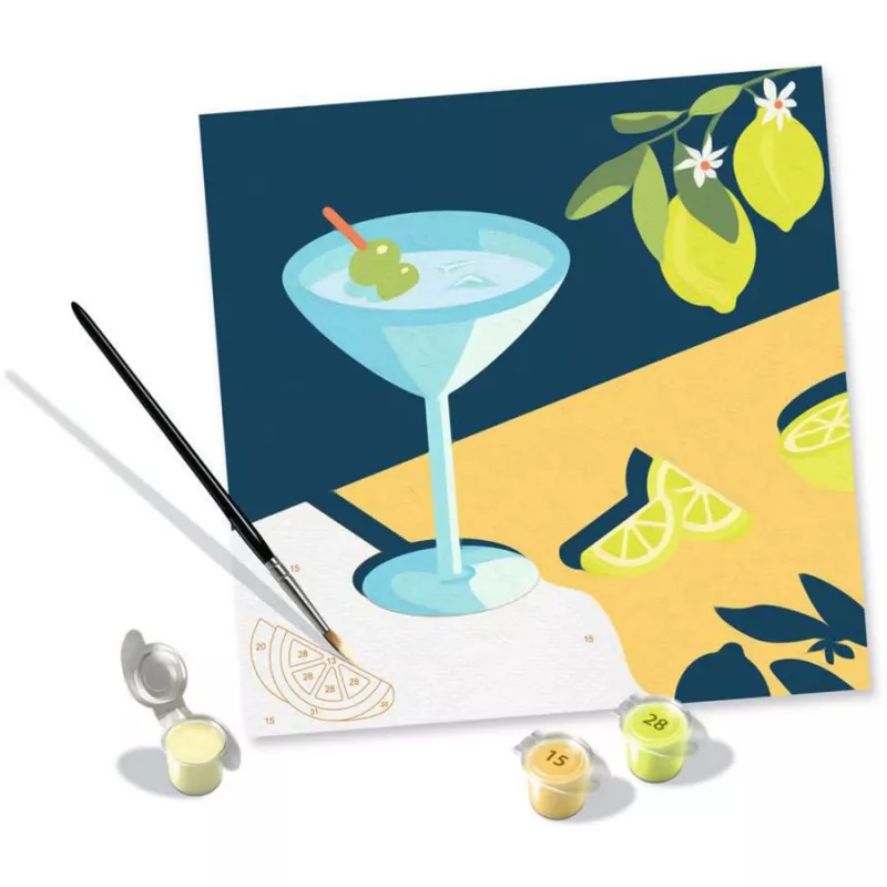 Set di pittura Ravensburger CreArt Mocktail Lemon – set pittura con i numeri