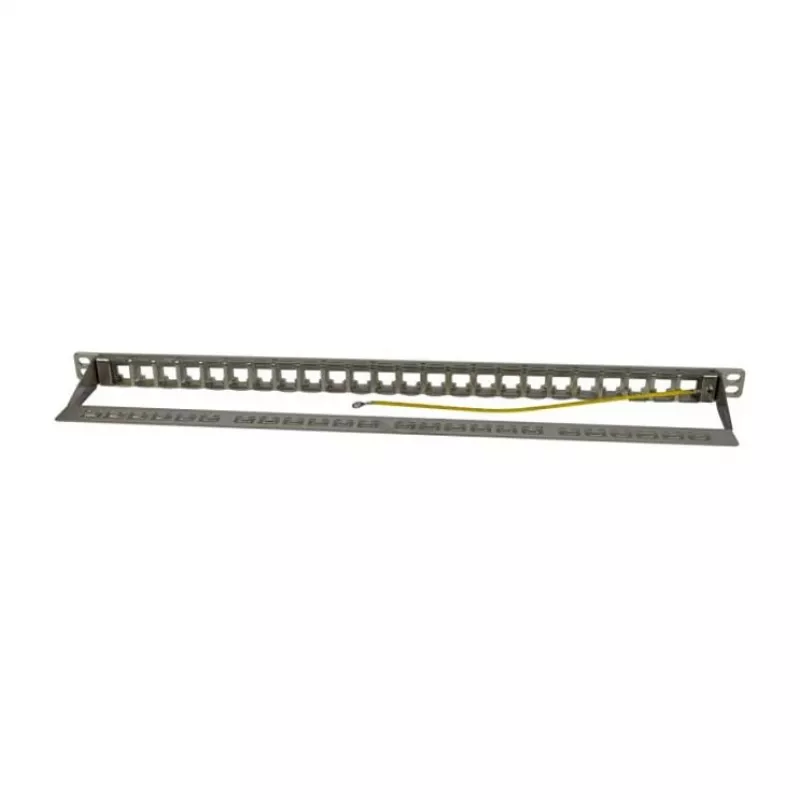 Keystone, supporto moduli, 48,30 cm (19) patch panel per 24 moduli TP, 0,5HE, grigio chiaro (S216333)