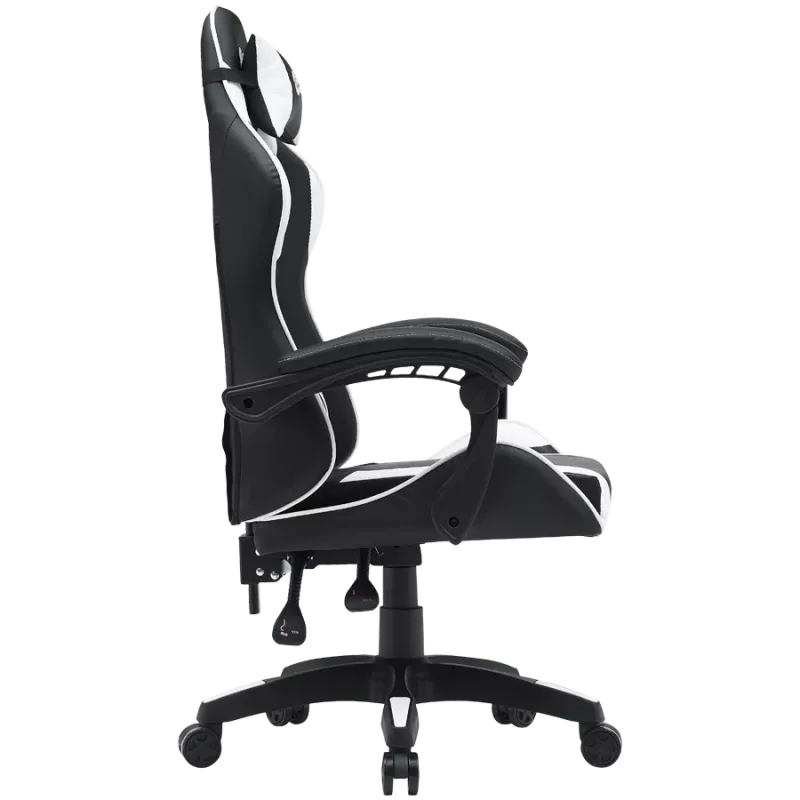 Sedia gaming CANYON Core SGCH2 — nero/bianco, design ergonomico, regolabile in altezza