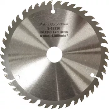 Lama circolare EFFICUT E-12136, Ø 136 mm, 45Z (foro 20 mm, per seghe a batteria)