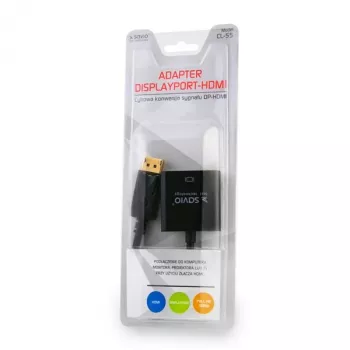 Savio CL-55 adattatore per cavo video 0,2 m DisplayPort HDMI Type A (standard) nero