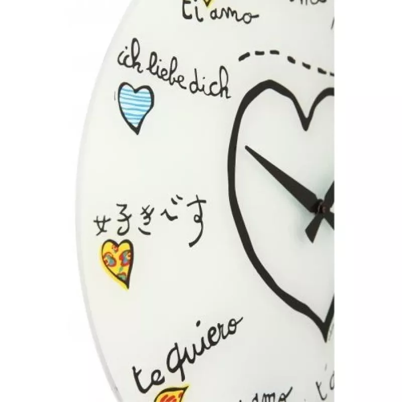 NeXtime orologio 8030 Loving You, Ø43 cm, da parete, bianco/multicolore