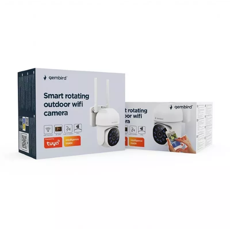 Telecamera di sorveglianza IP Gembird TSL-ODCAM-WRHD-01 2560x1440 esterno con filo wireless