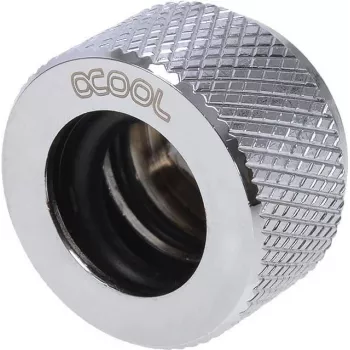 Alphacool HT 13mm Raccordo a vite HardTube G1/4 - zigrinato - Cromo (17188)