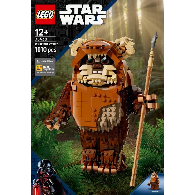 Set LEGO Star Wars Construct Wicket l'Ewok 75430 — 1010 pezzi, modello 230 mm, età 12+