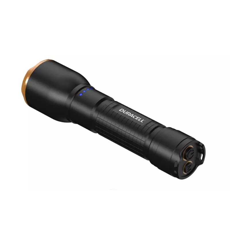 Torcia Duracell DF2500R — nera, torcia a mano ricaricabile