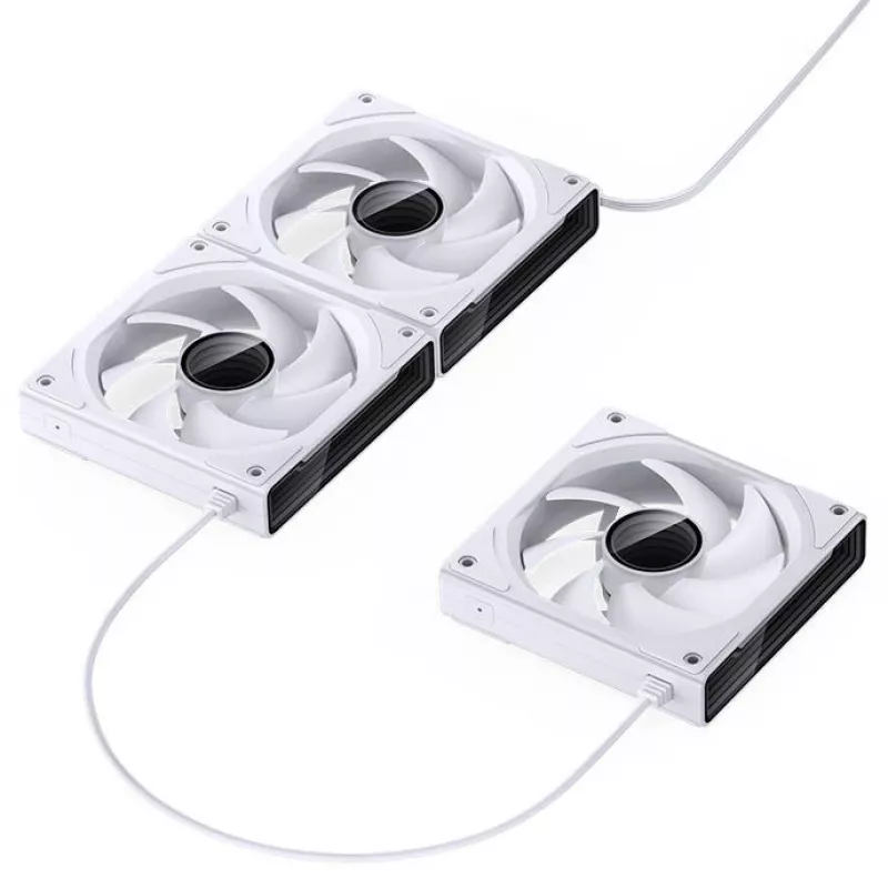 Ventola per case Jonsbo ZK-120W 3in1 A-RGB bianco — 120 mm, illuminazione A-RGB