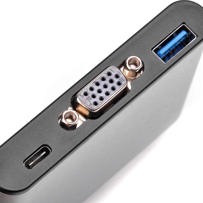 SilverStone SST-EP06C USB 3.1 Type-C a VGA / USB Type-C / USB Type-A hub adattatore