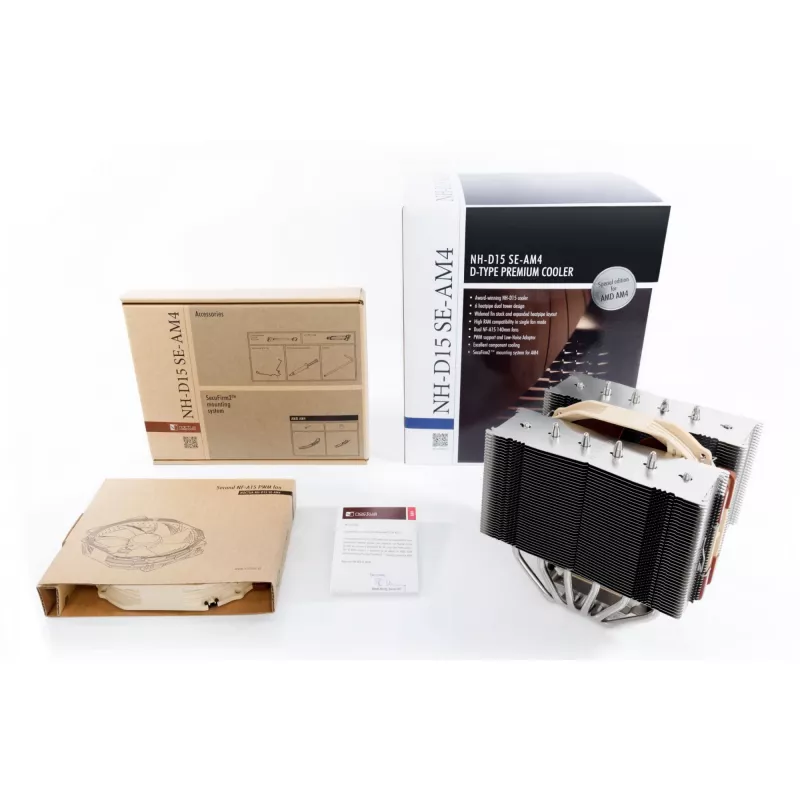 NH-D15 SE-AM4, dissipatore CPU marrone/beige, Special Edition per AMD AM4, 140 mm