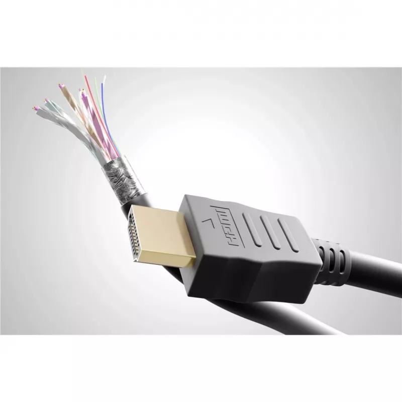 Goobay 61296 - Cavo HDMI High Speed con connettore angolare Ethernet 4Ka60Hz 2.0 - cavo - digitale/display/video