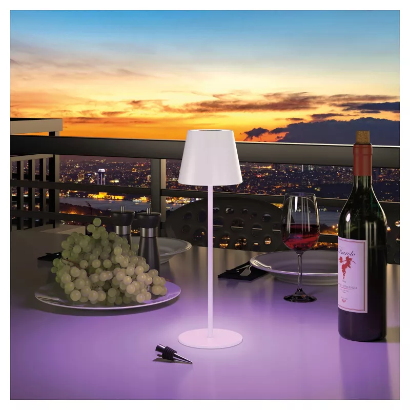 Lampada da tavolo LED RealPower TableLight 360 RGB 3W IP44 1800mAh
