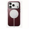 Custodia per smartphone Nomad Modern Leather Case per iPhone 17 Pro, pelle + TPU + PC, per schermo da 16 cm (6,3 pollici), bordeaux