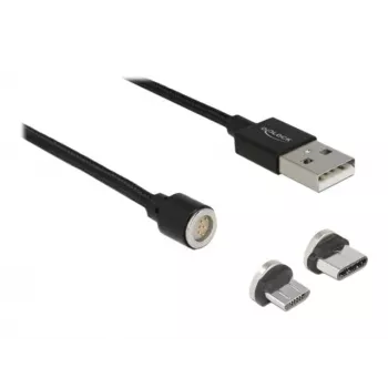 Cavo USB DeLOCK 85723 USB 2.0 1,1 m USB A USB C/Micro-USB B nero