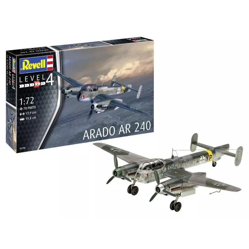 Kit di montaggio modello in plastica REVELL Arado AR-240 scala 1:72 — modello aereo da montare