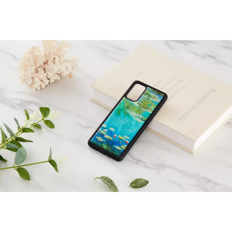 Custodia per cellulare iKins per Samsung Galaxy S20+ — design nero ninfee