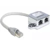 DeLOCK 65441 sdoppiatore di porta RJ45, splitter Ethernet 100Base-TX, 1x RJ-45 (maschio) a 2x RJ-45 (femmina), 15 cm