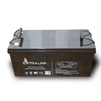Extralink accumulatore AGM 12V 200Ah batteria al piombo-acido sigillata (VRLA), 12 V, 200 Ah, esente da manutenzione
