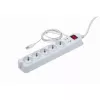 Protezione da sovratensione Gembird PCW-MS-2G bianco 5 uscite AC 250V 1,8m