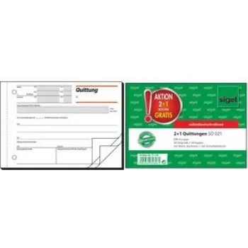 Blocco ricevute Sigel T1178 — 2+1 copie, edizione promozionale, per mercato D, 1 pezzo