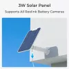 Reolink Argus B330 (BWC2K02SP) telecamera di sicurezza IP Wi-Fi a batteria con pannello solare, 5 MP 2880x1616, IP65, visione notturna a colori, per interni ed esterni, bianca