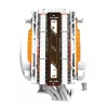 Dissipatore per processore Darkflash E400 PLUS (bianco) — raffreddamento ad aria attivo per CPU, design a torre, configurazione a ventola singola