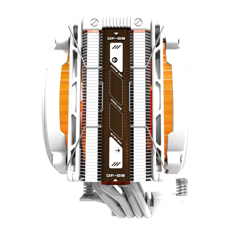 Dissipatore per processore Darkflash E400 PLUS (bianco) — raffreddamento ad aria attivo per CPU, design a torre, configurazione a ventola singola