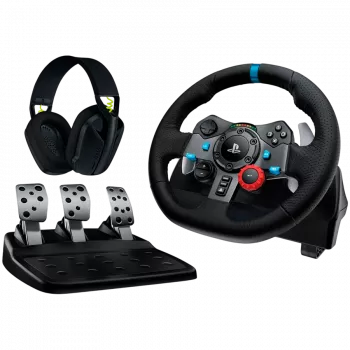 LOGITECH G29 EU + G435 nero controller gaming alluminio nero USB volante + pedale + cuffie PC