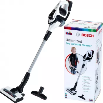 Theo Klein Bosch Unlimited aspirapolvere nero con funzione Vortex e bocchette per bambini da 3 anni