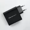Qoltec 52381 Super Quick caricabatterie PD | 1xUSB-C | 1xUSB | 90W | 5-20V | 2,4-4,35A | nero