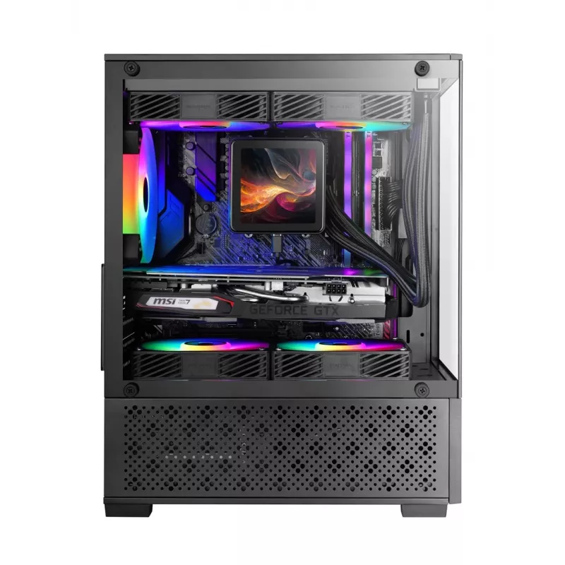 Case per PC mini-tower TACENS Mars Gaming MC-SE2 — Mini-ITX / Micro-ATX, nero, finestra laterale, alimentatore sul fondo, supporta 2x2,5 pollici + 1x3,5 pollici