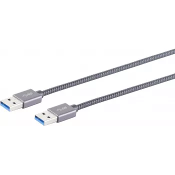Cavo USB S/CONN 13-37150 USB 3.2 Gen 2 1,5 m grigio