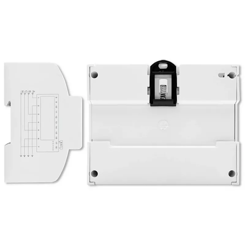 Contatore elettronico bidirezionale trifase Qoltec | Contatore di consumo energetico per guida DIN | 400V | 100A | LCD | 4P