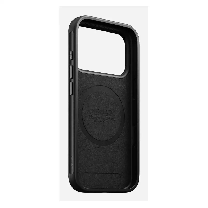 Custodia per smartphone Nomad Modern Leather Case per iPhone 17 Pro, pelle + TPU + PC, per schermo da 16 cm (6,3 pollici), bordeaux