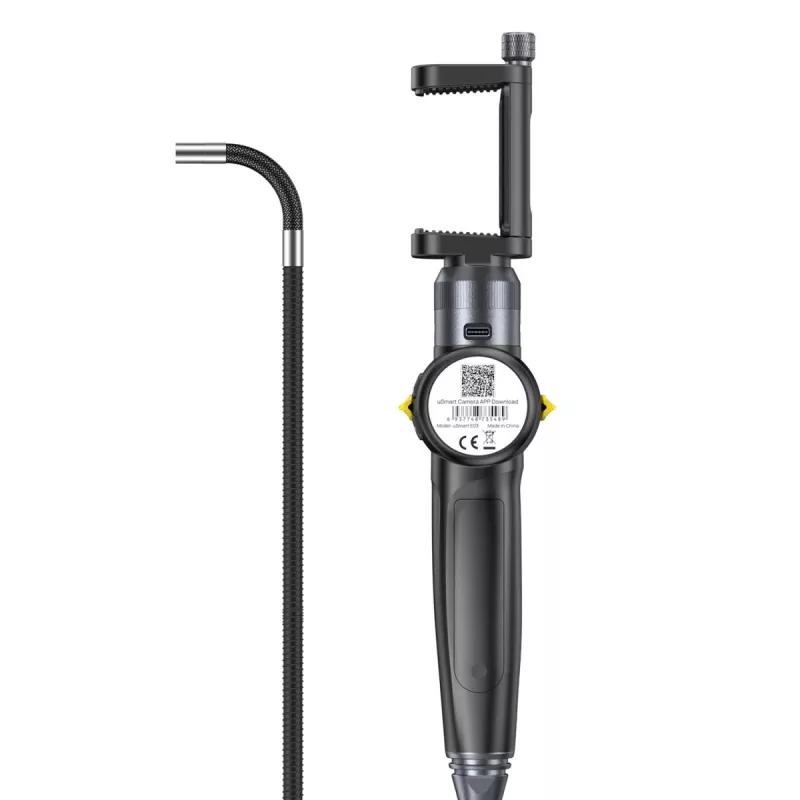 Ulefone uSmart E03 UF-EC03 telecamera endoscopica, 1280x720 HD, sonda orientabile a 180° in due direzioni, 6 LED, IP67, cavo semirigido da 1 m