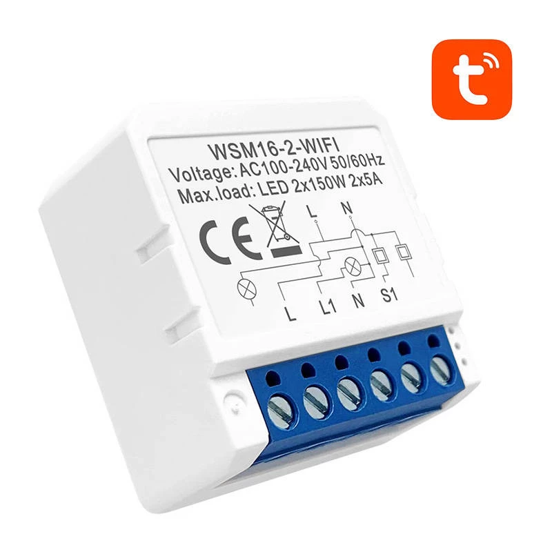 Modulo interruttore smart Avatto WSM16-W2 controllo remoto Wi-Fi, relè a un canale per domotica
