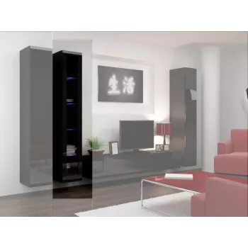Vetrina Cama VIGO '180' 180/40/30 nero/nero lucido