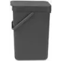 Brabantia cestino portarifiuti Schwarz & Go 12 l grigio (109805)